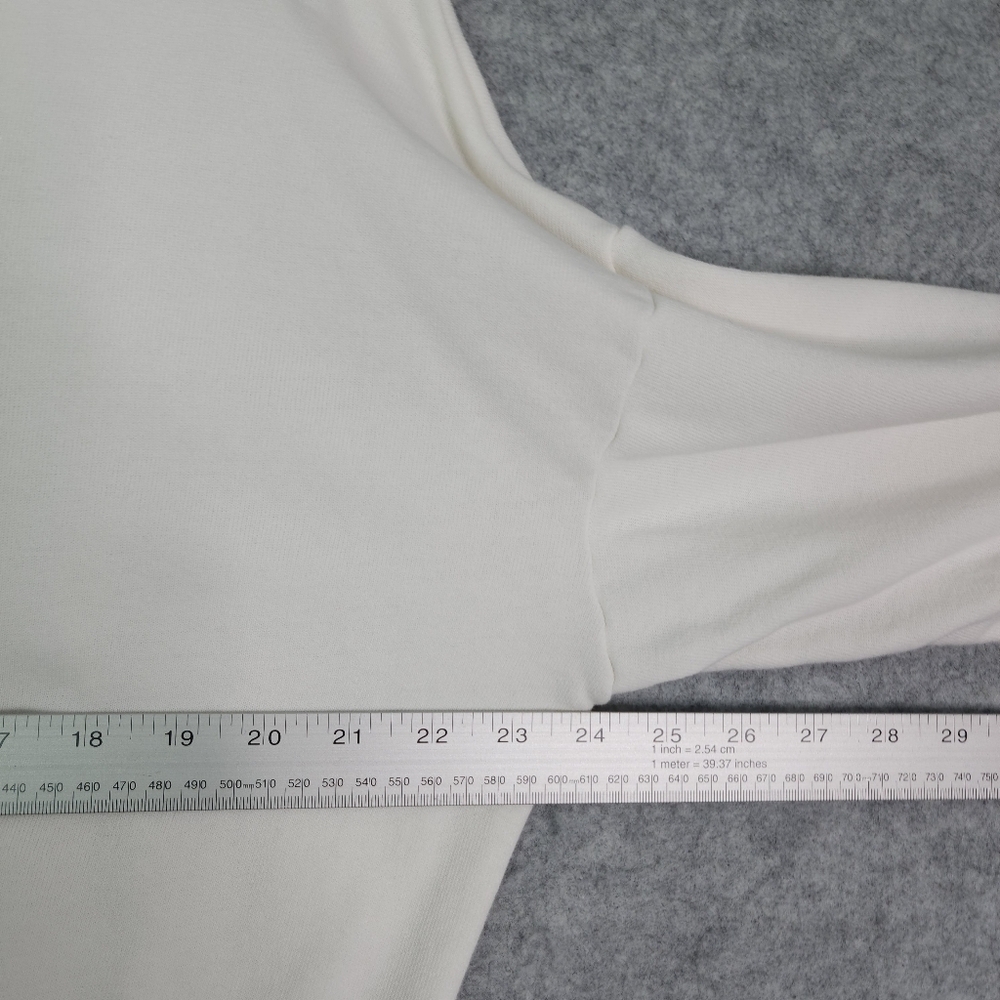 LNA Choose Happy White Cozy Full Zip Hoodie - Picture 6 of 7